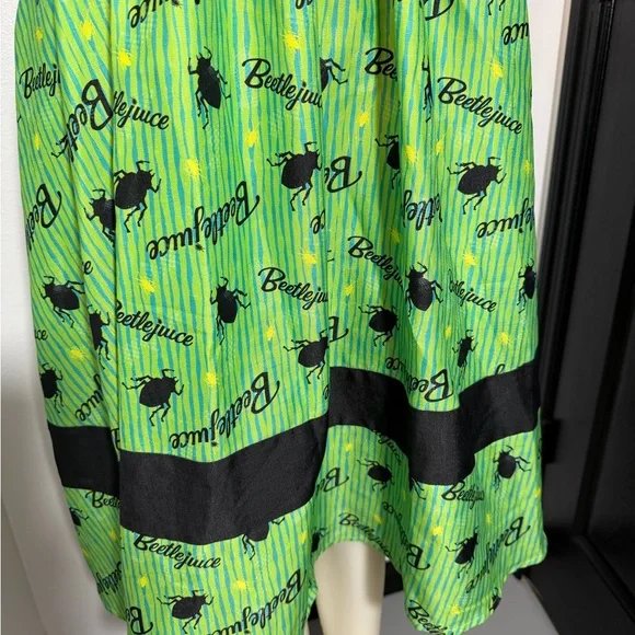 Unique Vintage × Beetlejuice Hannah Green Striped Pinup Dress ( Dress Only ) - Picture 5 of 9